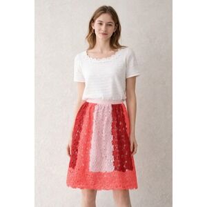 Manoush Mini Skirt 8 Floral Lace Summer Bohemian Chic Feminine Romantic Playful